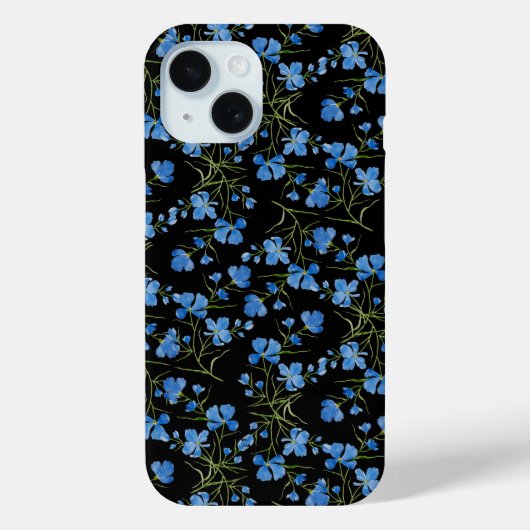 Blauwe Cosmos Bloemen Case-Mate iPhone Case (Achterkant)