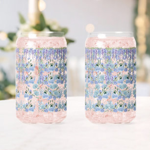 Blauwe Cottage Tuin Glazen Beker: Romantisch Bloem