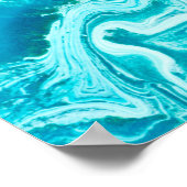 Blauwe creatieve abstracte handbeschilderde achter poster (Hoek)