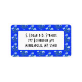 Blauwe Crocuse Bloemen Alles in een bruiloft Uitno Etiket (Voorkant)