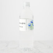 Blauwe Crocussen Waterfles Etiket (Achterkant)
