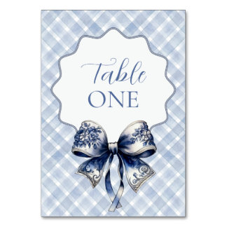 Blauwe Croquette Geïnspireerde Tafelnummers