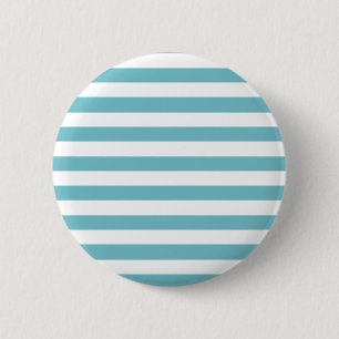 Blauwe Curaçao en witte strepen Ronde Button 5,7 Cm