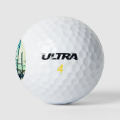 Blauwe curven golfballen (Logo)