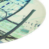 Blauwe curven snijplank (Hoek)