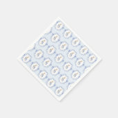 Blauwe Cute Konijn Baby Shower Servet (Hoek)