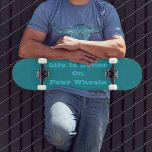 Blauwe Cyaan Blauwgroen Turquoise Lente Seizoen Ef Skateboard