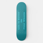 Blauwe Cyaan Blauwgroen Turquoise Lente Seizoen Ef Skateboard (Voorkant)