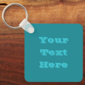 Blauwe Cyaan Blauwgroen Turquoise Lente Seizoen Ef Sleutelhanger (Voorkant)