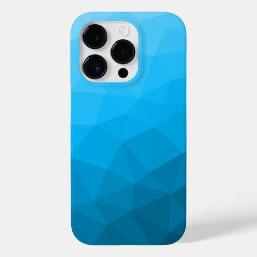 Blauwe cyaangradiëntgeometrische maaswijdte drieho Case-Mate iPhone case (Achterkant)