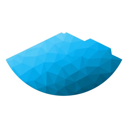 Blauwe cyaangradiëntgeometrische maaswijdte drieho feesthoedjes (Voorkant)