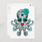 Blauwe dag van de dode Baby octopus Briefkaart (Voorkant / Achterkant)