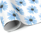 Blauwe dagen op wit cadeaupapier (Rol Hoek)