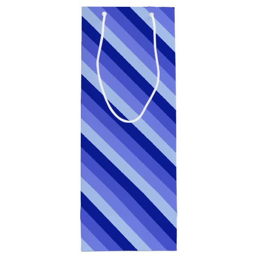 Blauwe dagen wijn cadeautas (Achterkant)