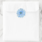 Blauwe Dahlia Bloem Sticker (Tas)