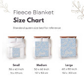 Blauwe Daisy Bloemen Meisjes Custom Fleece Deken