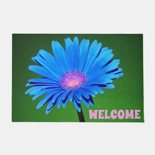 Blauwe Daisy Deurmat (Voorkant)