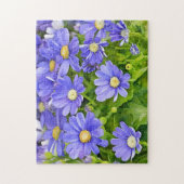 Blauwe Daisy Flower Art puzzel Legpuzzel (Verticaal)
