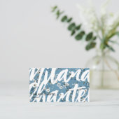 Blauwe Daisy Moderne Trendy Bloem Bloemist Visitekaartje (Staand voorkant)