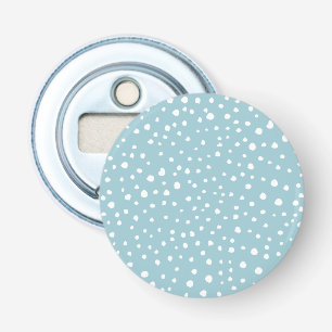 Blauwe Dalmatische Spots, Dalmatische Stippen, gek Button Flesopener