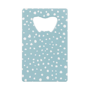 Blauwe Dalmatische Spots, Dalmatische Stippen, gek Kredietkaart Flessenopener