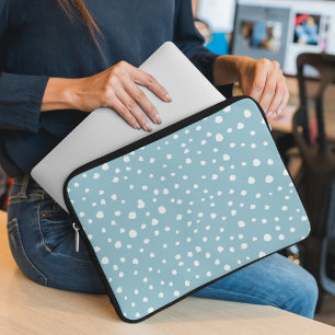 Blauwe Dalmatische Spots, Dalmatische Stippen, gek Laptop Sleeve