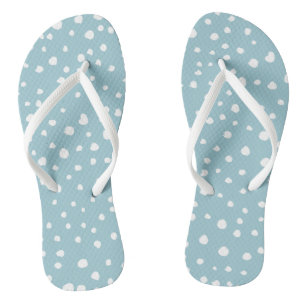 Blauwe Dalmatische Spots, Dalmatische Stippen, gek Teenslippers