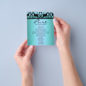 Blauwe Damast Flyer (Hand)