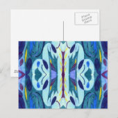 Blauwe dampen briefkaart (Voorkant / Achterkant)
