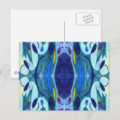 Blauwe dampen briefkaart (Voorkant / Achterkant)