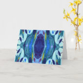 Blauwe dampen kaart (Gele Bloem)