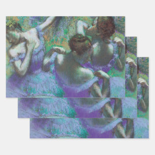 Blauwe Danseressen van Edgar Degas, Vintage Impres Inpakpapier Vel