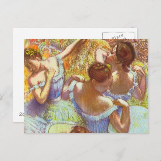 Blauwe dansers van Edgar Degas Briefkaart (Voorkant / Achterkant)