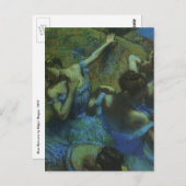 Blauwe dansers van Edgar Degas, impressionisme Briefkaart (Voorkant / Achterkant)