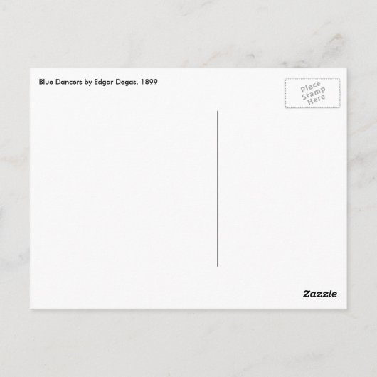 Blauwe dansers van Edgar Degas, impressionisme Briefkaart (Achterkant)