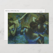 Blauwe dansers van Edgar Degas, impressionisme Briefkaart (Voorkant / Achterkant)