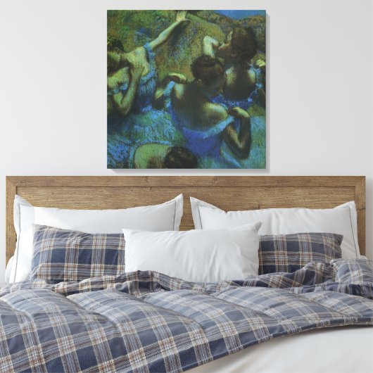 Blauwe dansers van Edgar Degas,  impressionisme Canvas Afdruk (Insitu (Slaapkamer))