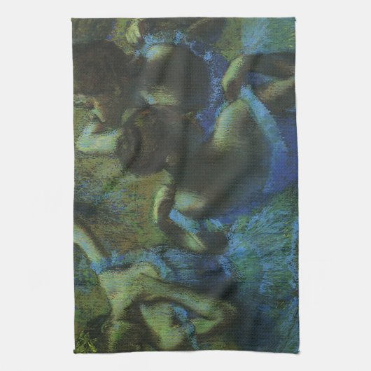 Blauwe dansers van Edgar Degas,  impressionisme Theedoek (Verticaal)