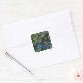 Blauwe dansers van Edgar Degas,  impressionisme Vierkante Sticker (Envelop)
