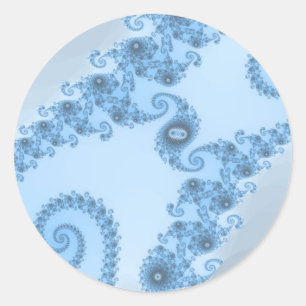 Blauwe dansstickers ronde sticker