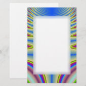 Blauwe das Dye Fractal Stationery Briefpapier (Voorkant / Achterkant)