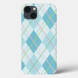 Blauwe de hoesje-Partner van de Plaid Taaie iPhone iPhone 13 Hoesje