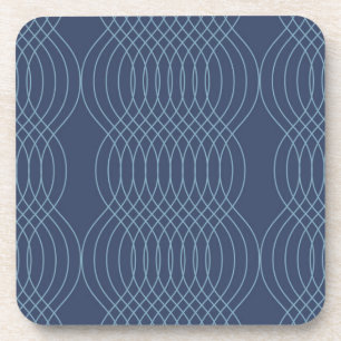 Blauwe, decoratieve, eenvoudige, moderne, trendy g bier onderzetter
