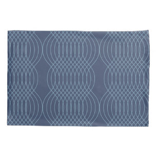 Blauwe, decoratieve, eenvoudige, moderne, trendy g kussensloop