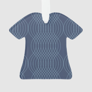 Blauwe, decoratieve, eenvoudige, moderne, trendy g ornament
