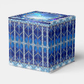 Blauwe decoratieve feestelijkheidsdoos bedankdoosjes (Achterkant)