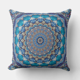 Blauwe decoratieve kussenhoes kussen