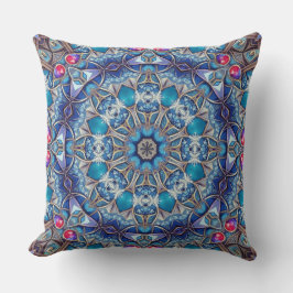 Blauwe decoratieve kussenhoes kussen