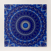 Blauwe decoratieve legpuzzel (Horizontaal)