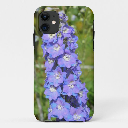 Blauwe delfiniumbloemen Case-Mate iPhone case (Achterkant)